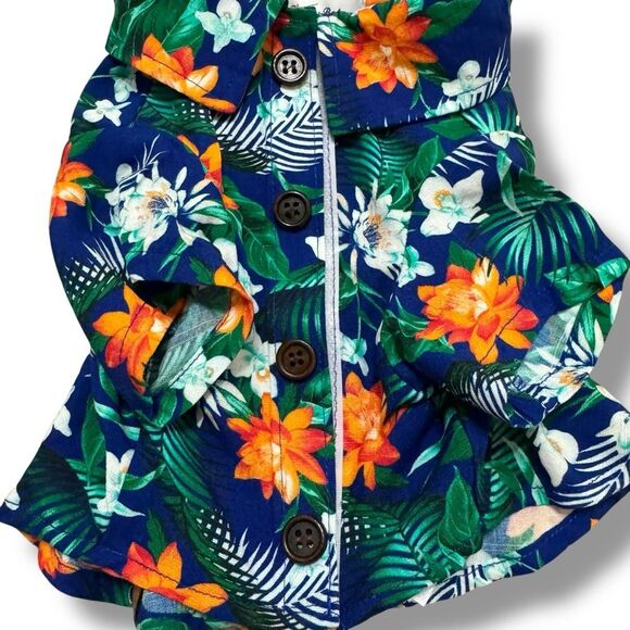 Tommy Bahama Hawaiian Pet Shirt Small Velcro Closure Adorable - Picture 5 of 9